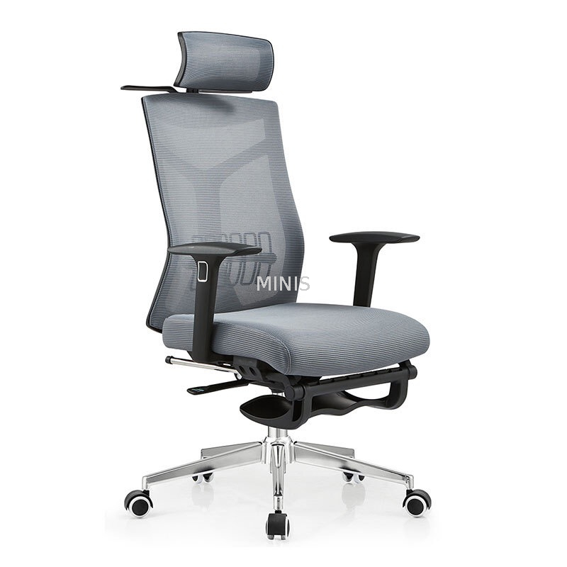Chaises de bureau stables en tissu maill&eacute; avec appui-t&ecirc;te/p&eacute;dale