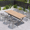 Canap&eacute; durable imperm&eacute;able en bois de teck de jardin ext&eacute;rieur moderne