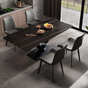 Mesa de comedor de m&aacute;rmol rectangular moderna y elegante para el hogar simple