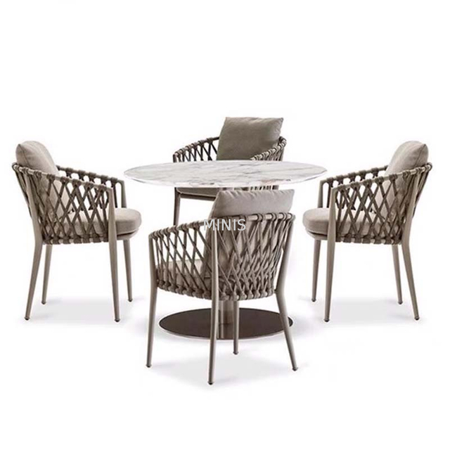 Chaise de salle &agrave; manger de loisirs de table de caf&eacute; de balcon de jardin ext&eacute;rieur