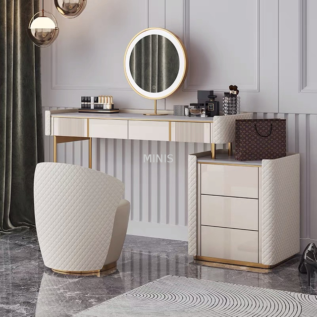 Tocadores elegantes blancos para dormitorio con cajones/espejos