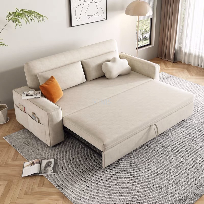 Sof&aacute; cama Love de doble prop&oacute;sito plegable de terciopelo para espacios peque&ntilde;os