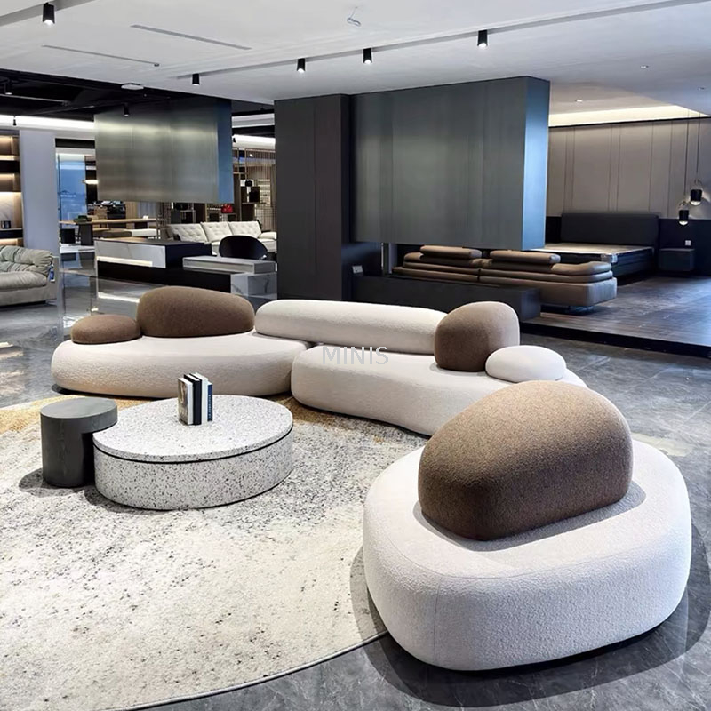 Sal&oacute;n creativo &uacute;nico Pebble c&oacute;modo sof&aacute; de tela 