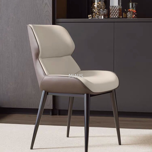 Salle &agrave; manger moderne chaise de salle &agrave; manger en cuir &eacute;ponge confortable