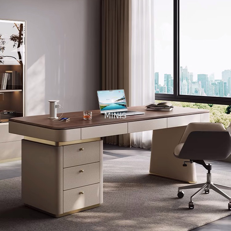 Meubles de bureau &agrave; domicile petit bureau d'ordinateur en marbre &eacute;l&eacute;gant