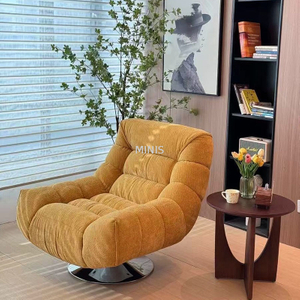 Silla giratoria de tela con esponja el&aacute;stica c&oacute;moda y parte inferior fija