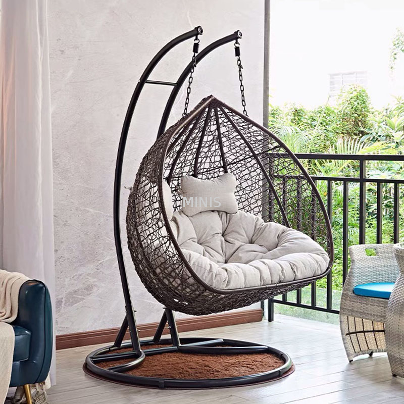 Jardin Patio Balcon M&eacute;tal Suspendu Deux personnes Grande Balan&ccedil;oire