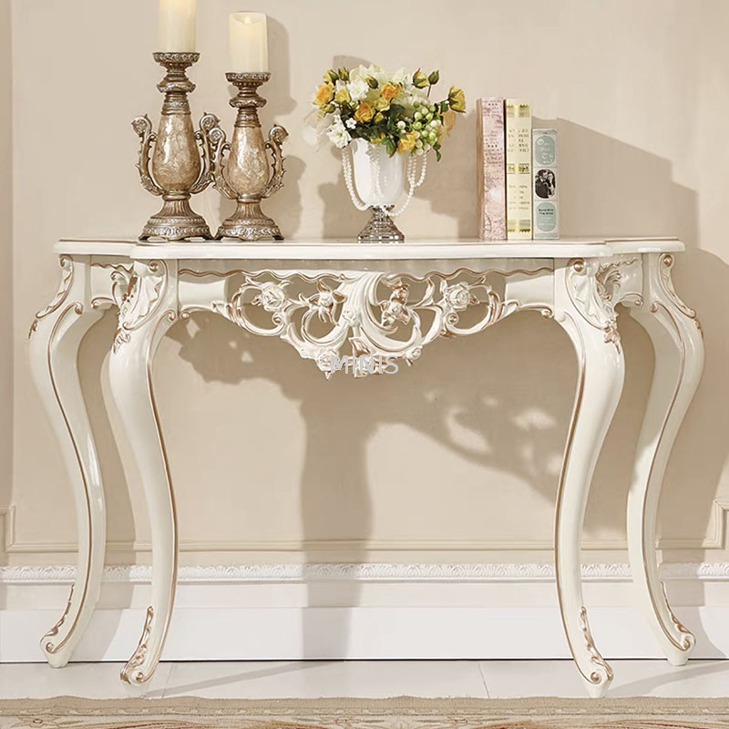 Salon/couloir d'h&ocirc;tel belle table console en bois dor&eacute;