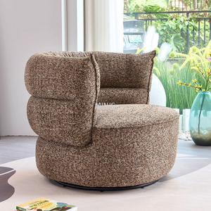 Chaise rotative unique en tissu &eacute;lastique de bonne qualit&eacute; pour salon