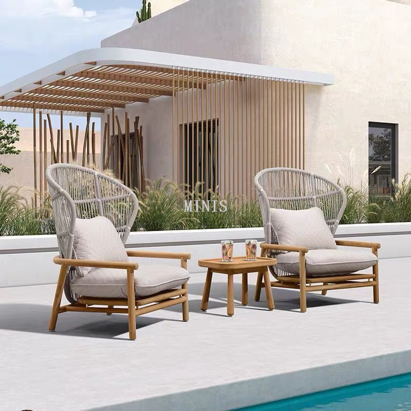 Chaise de jardin confortable en bois solide &agrave; dossier haut ext&eacute;rieur de la Chine