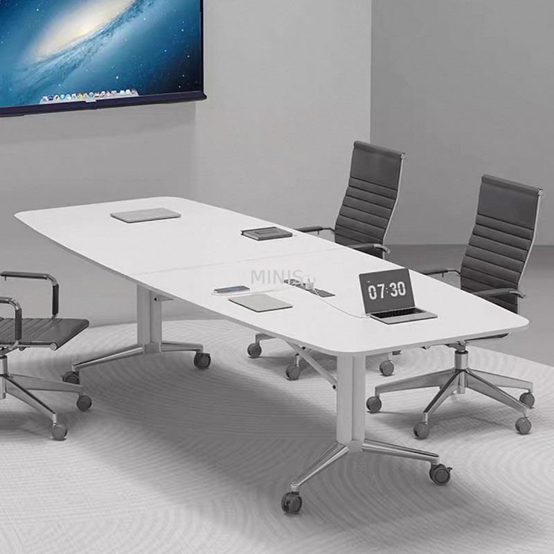 Table de conf&eacute;rence pliable pour r&eacute;union de bureau avec trou de c&acirc;ble
