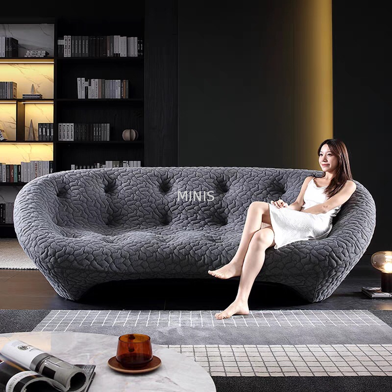 Sala Estar Con Muebles Modernos C&oacute;modo Hermoso Sof&aacute; Gris