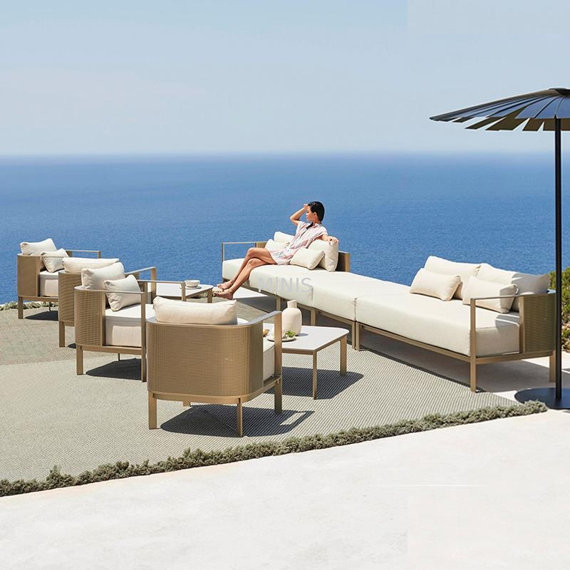 Sof&aacute; de madera de teca antimoho para jard&iacute;n, muebles de exterior Foshan