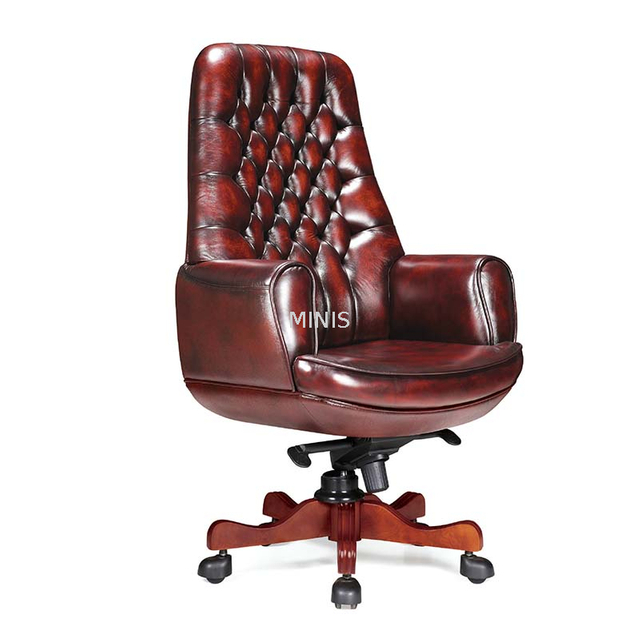 Chaise en cuir rotative de bureau de directeur de mobilier de bureau de PDG