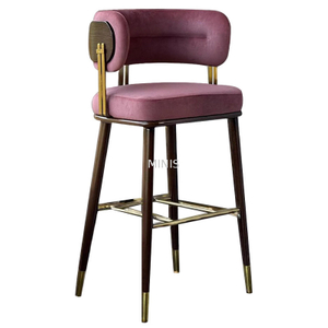 Restaurant Home Party haut tissu pub en bois bonne chaise de bar
