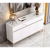 Salon/Salle &agrave; manger Table d'appoint blanche Rangement Joli buffet