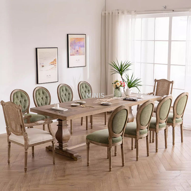 Table en bois de meubles de salle &agrave; manger de style am&eacute;ricain avec chaise