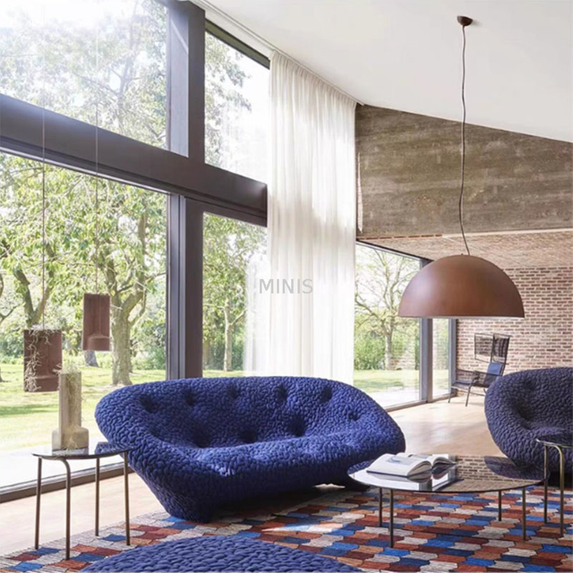 Muebles de sal&oacute;n c&oacute;modo sof&aacute; azul duradero