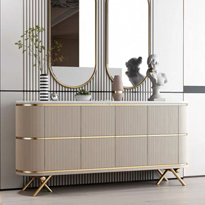 Armoire d'appoint de chambre &agrave; coucher ou buffet beige &eacute;l&eacute;gant de salon