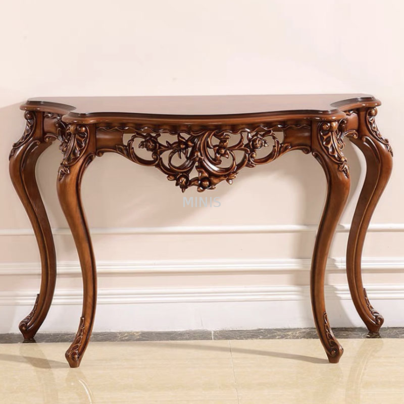 Salon/couloir d'h&ocirc;tel belle table console en bois dor&eacute;