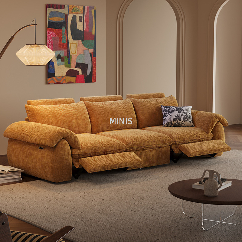 Sof&aacute; reclinable de chenilla lavable ajustable Lounge Theatre 