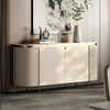 Salon/Salle &agrave; manger Table d'appoint blanche Rangement Joli buffet